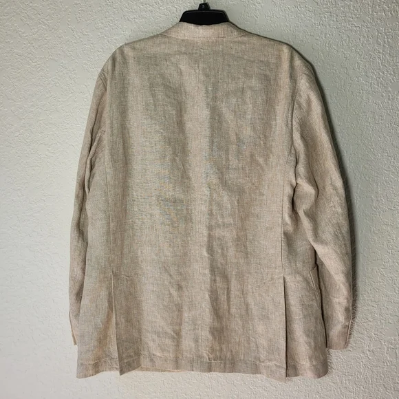 NWOT Cremieux Men's Linen Martinique Collection Henry Washed Linen Blazer L